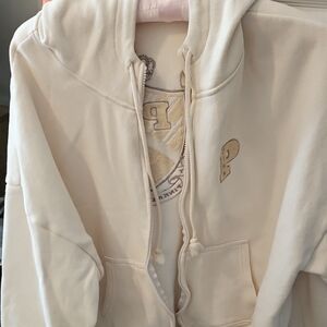 PINK Victoria's Secret Cream Sweatpants and Hoodie